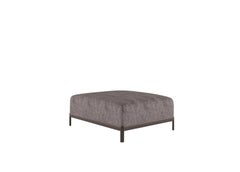 Alias P51 AluZen Soft Pouf with Upholstery and Lacquered Aluminum Frame