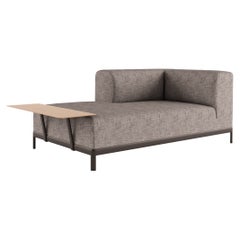 Alias P53 AluZen Soft Shelf in MDF impiallacciato Oak con braccioli laccati