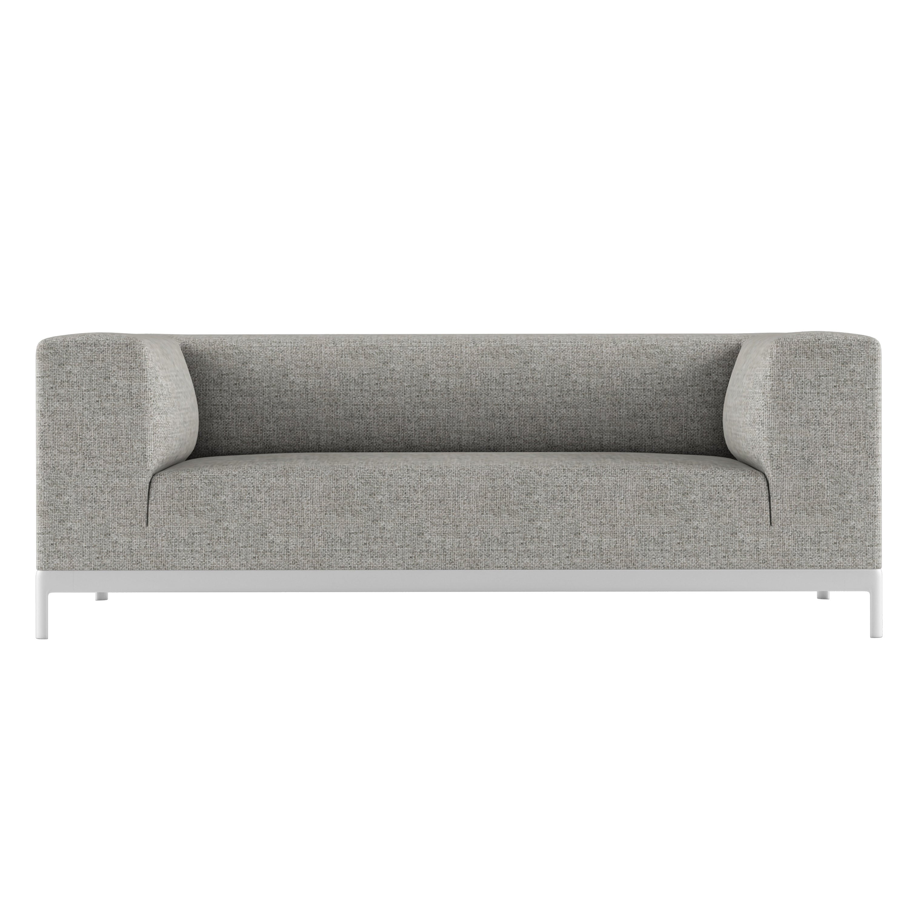 Alias P60 AluZen Outdoor Two Seater Soft Sofa in Fabric & White Aluminium Frame