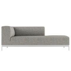 Sofa d'extérieur DX angulaire Alias P64 AluZen en tissu d'ameublement avec cadre en aluminium