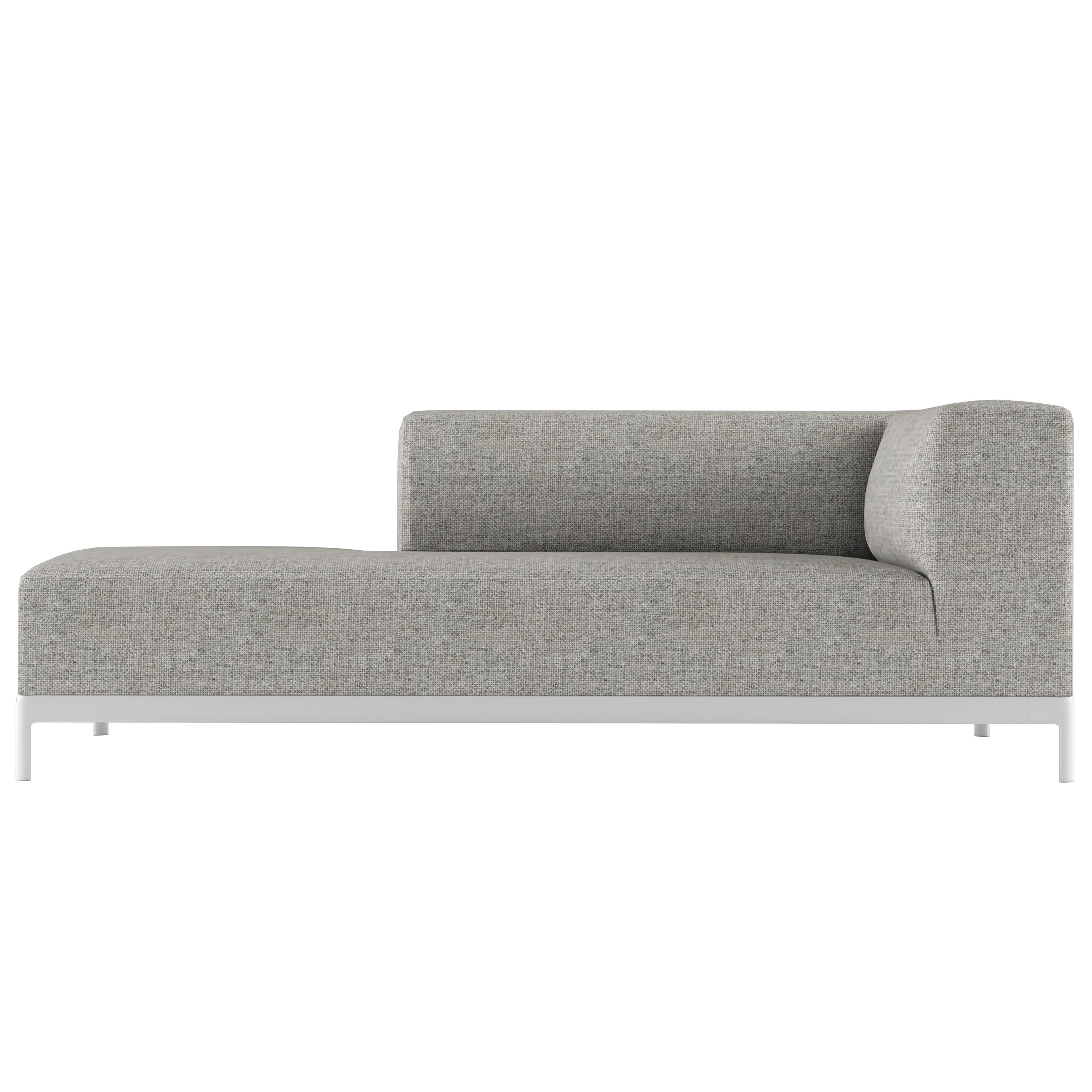 Alias P64 AluminiumZen Outdoor SX Weiches, kantiges, kantiges Sofa mit Polsterung und Aluminiumrahmen