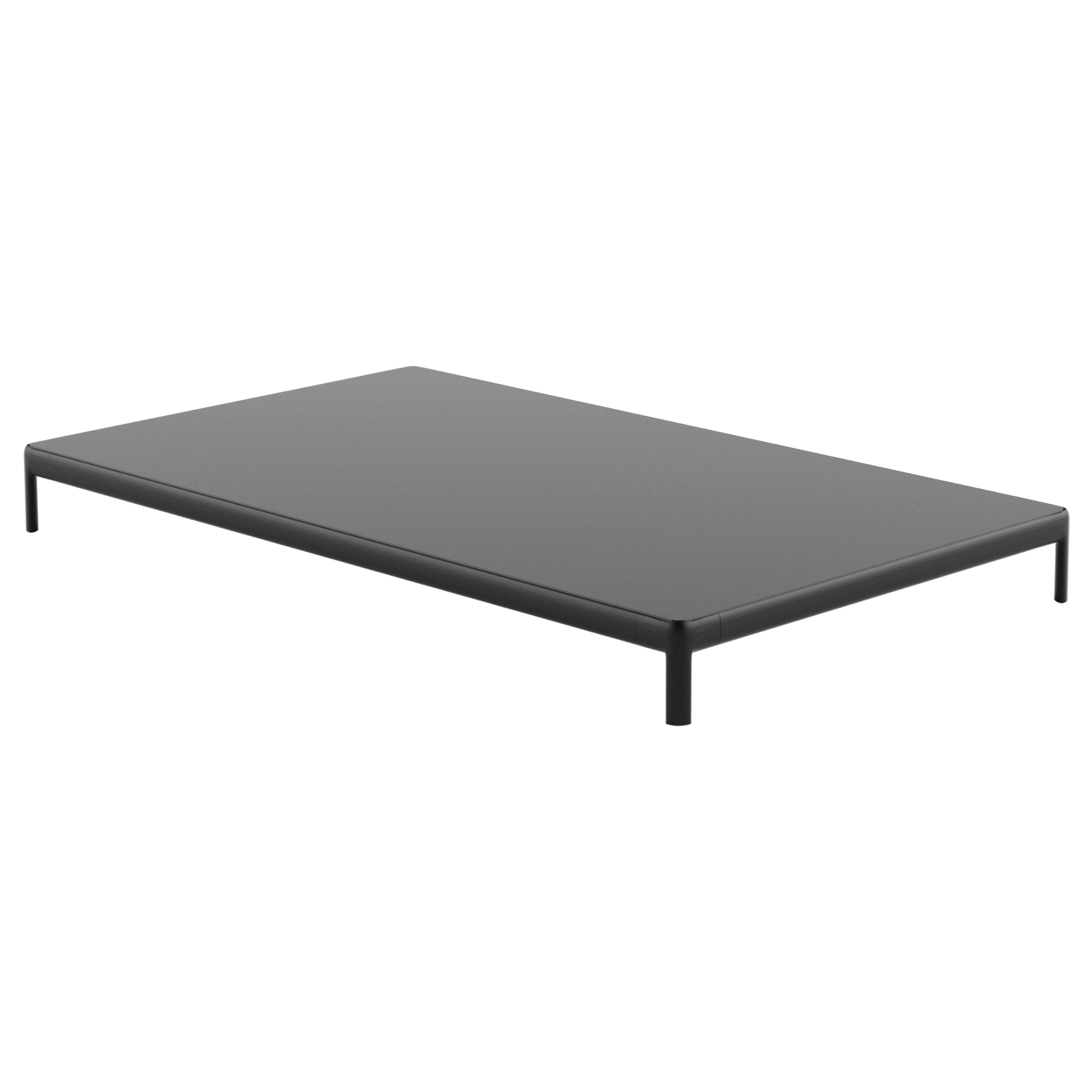 Table basse d'extérieur Alias P73 AluZen en gris avec cadre en aluminium laqué