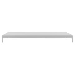 Table basse d'extérieur Alias P74 AluZen en blanc avec cadre en aluminium laqué