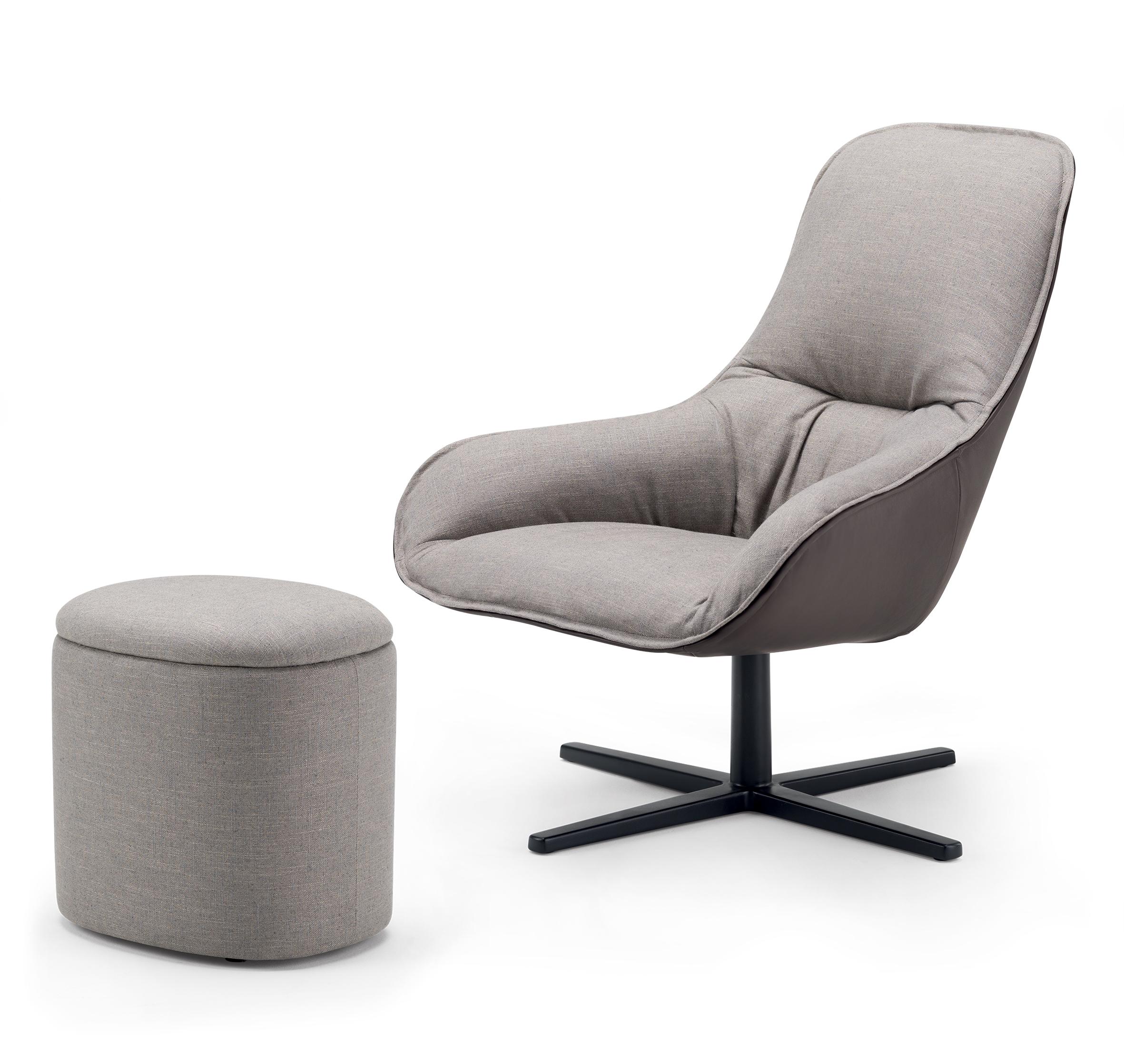 Italian Alias R01 Violon Soft Lounge Chair and Pouf  By Paolo Rizzatto For Sale