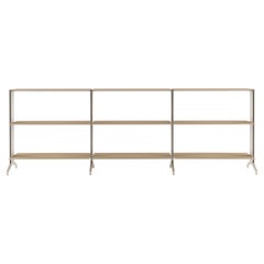 Alias S01 Aline Bookshelf in Grey Lacquered Aluminum Frame w Oak Shelves