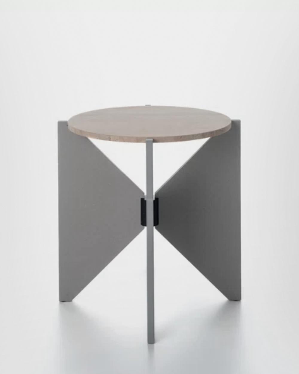Aluminium Alias Saturno 48 Table basse par Mario Botta en vente