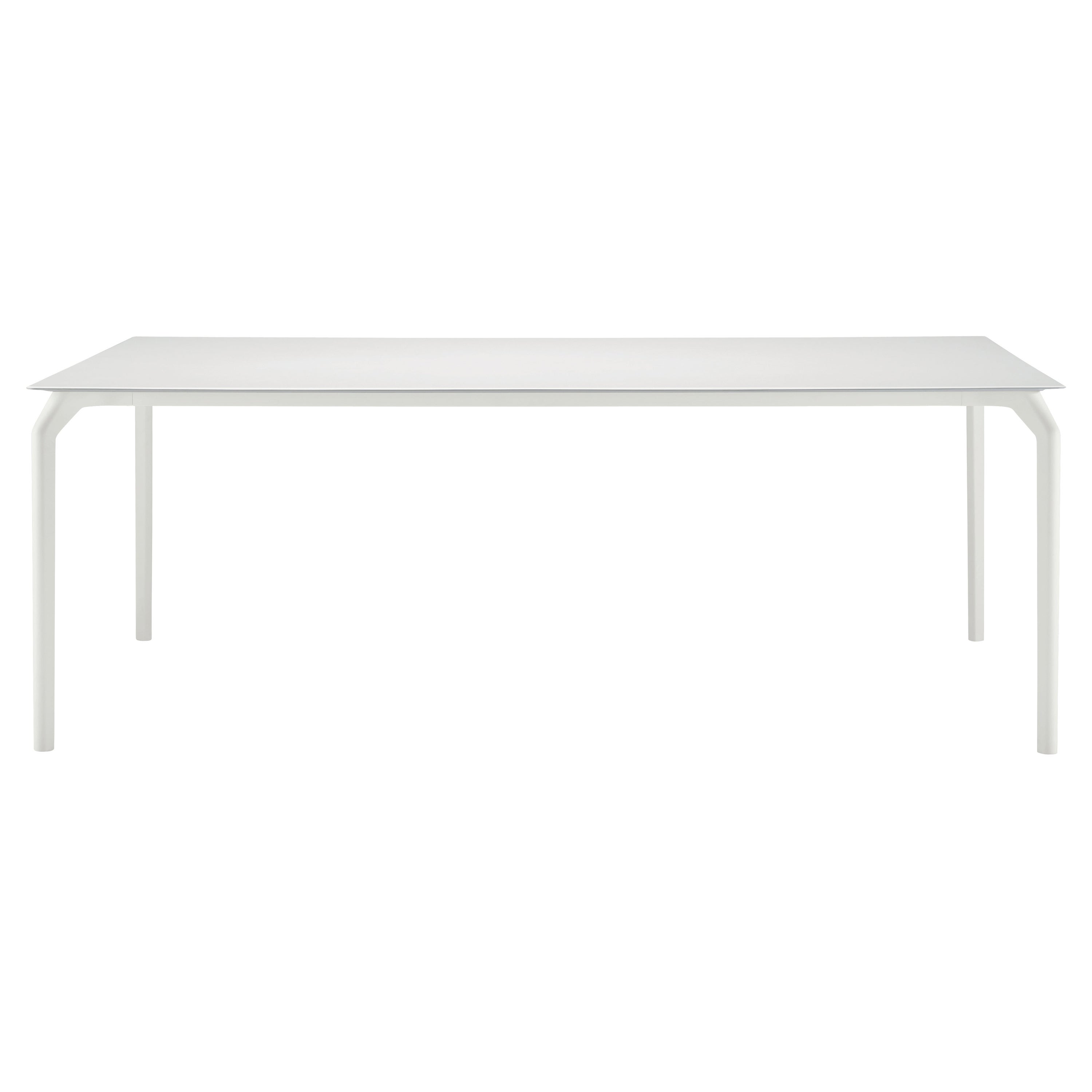 Table Alias Small 632 TEC 1000 blanche avec cadre en aluminium laqué