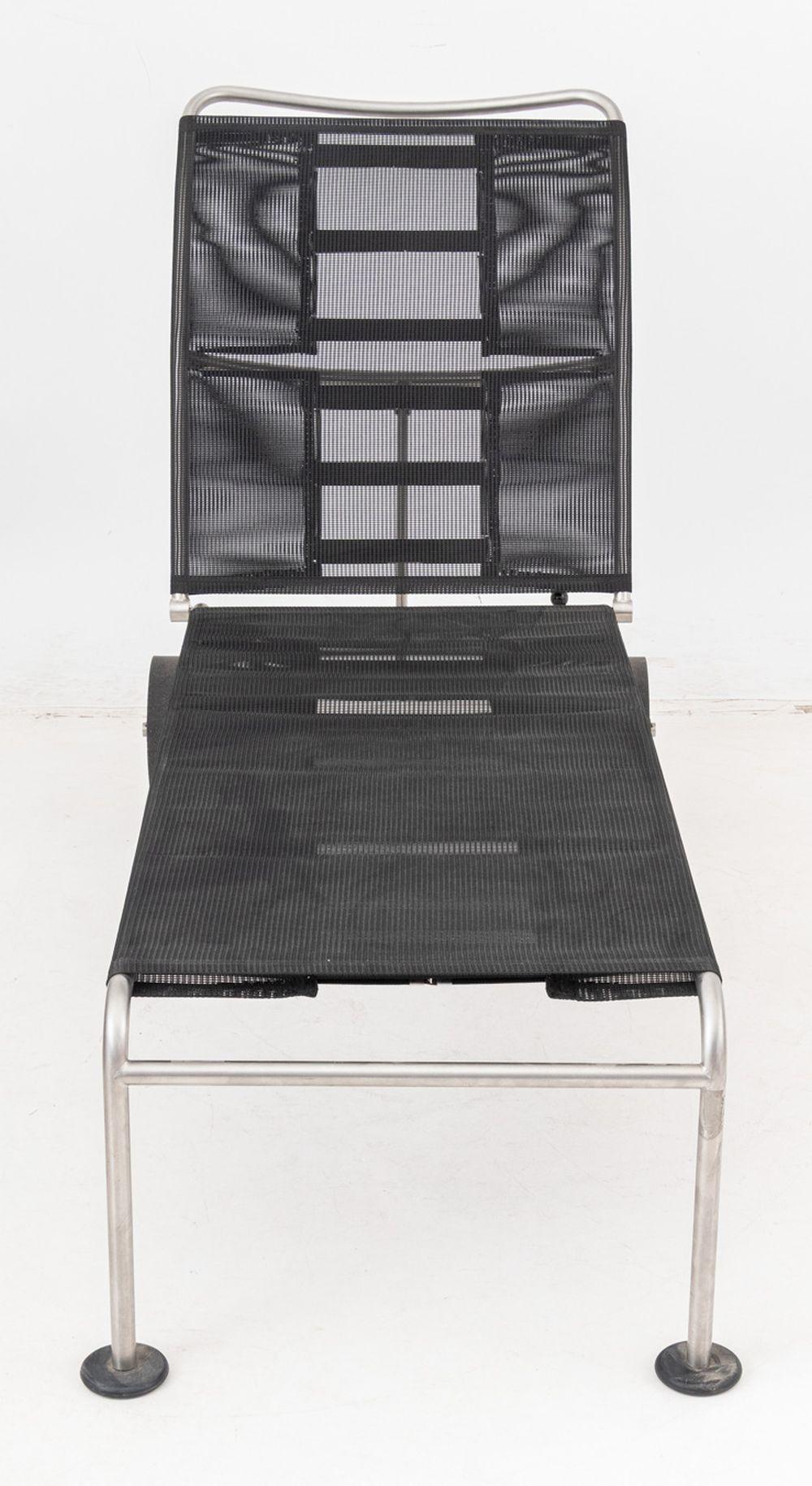 italien Chaise longue d'extérieur en acier inoxydable Alias en vente