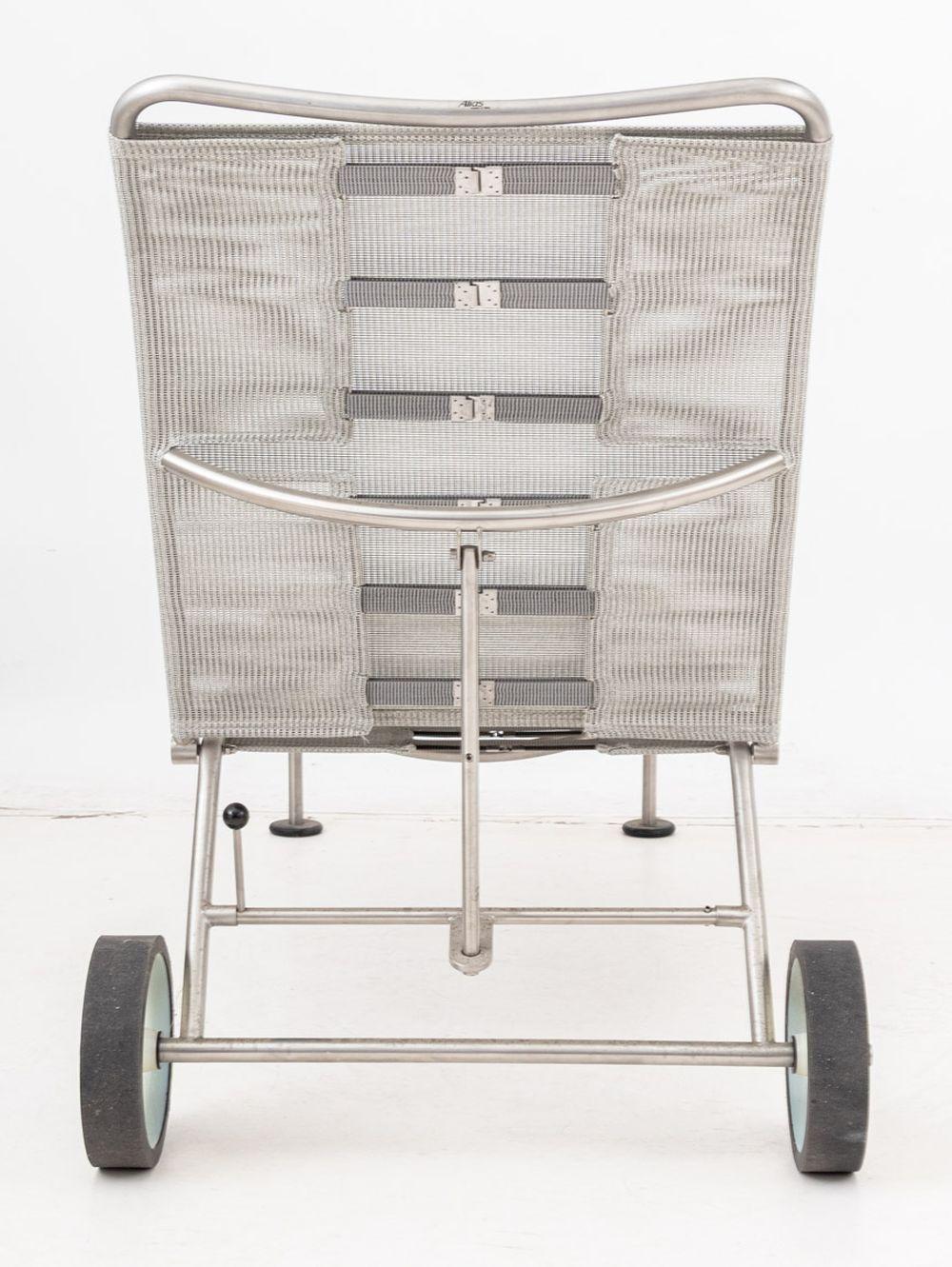 20th Century Alias Stainless Steel Outdoor Chaise Longue For Sale