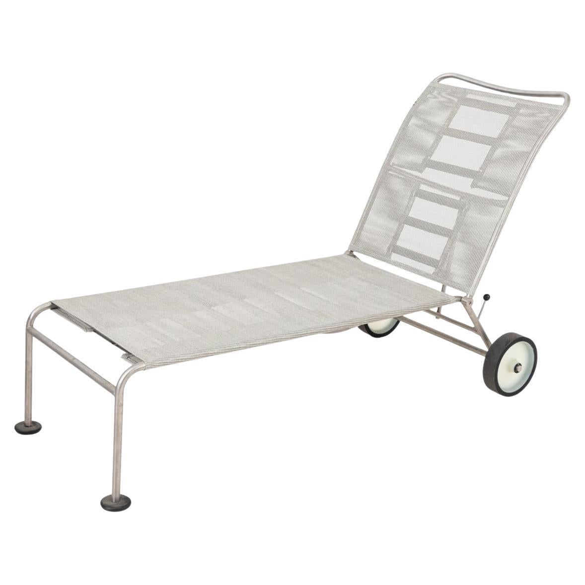 Chaise longue d'extérieur en acier inoxydable Alias