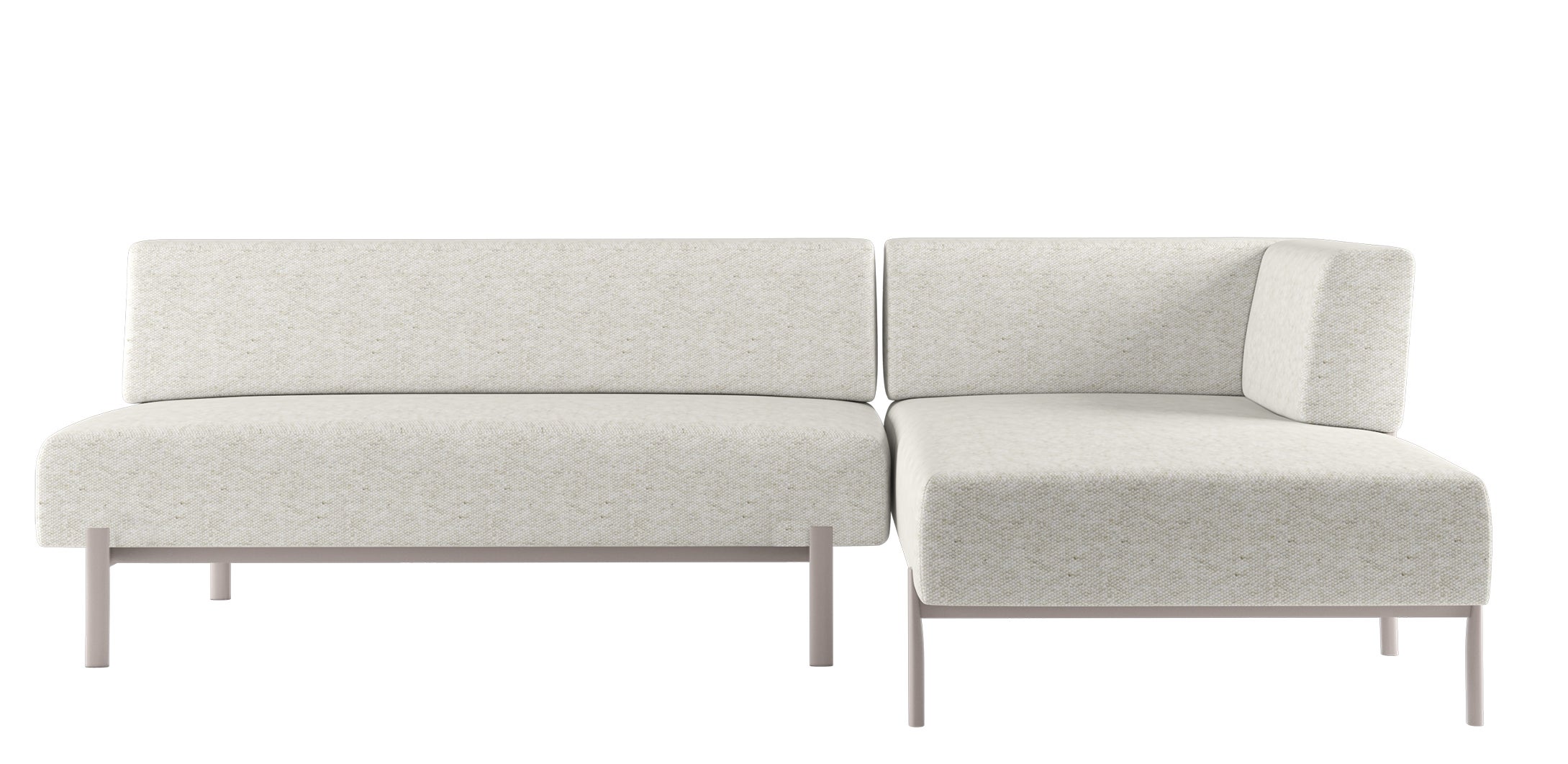 Alias T04+T06 Ten Outdoor Sofa Set in White with Sand Lacquered Aluminum Frame
