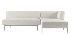 Alias T04+T06 Zehn-Sofa-Set für den Außenbereich in Weiß mit sandlackiertem Aluminiumrahmen