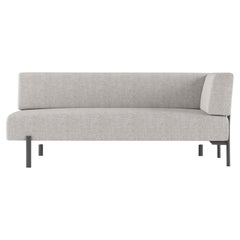 Alias T05_O DX Ten Angular Outdoor Sofa in Grey w Black Lacquered Aluminum Frame