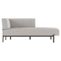 Alias T05_O SX Ten Angular Outdoor Sofa in Grey w Black Lacquered Aluminum Frame