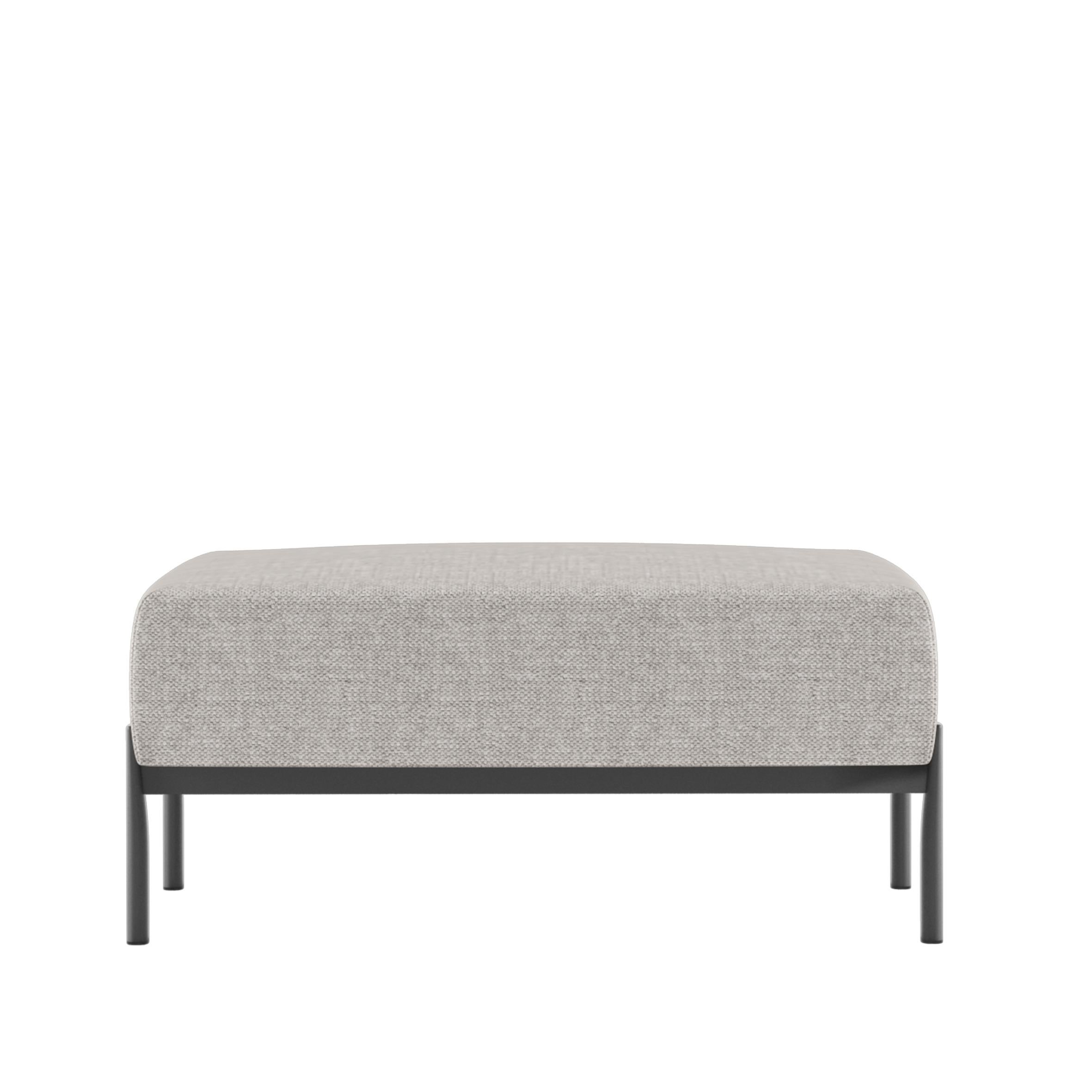 Alias T07_O Ten Outdoor Pouf in Grey with Black Lacquered Aluminum Frame For Sale