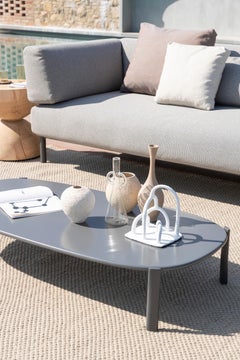 Alias T10_O Ten Outdoor Table 120x60 in Grey Ceramic Top with Lacquered Frame