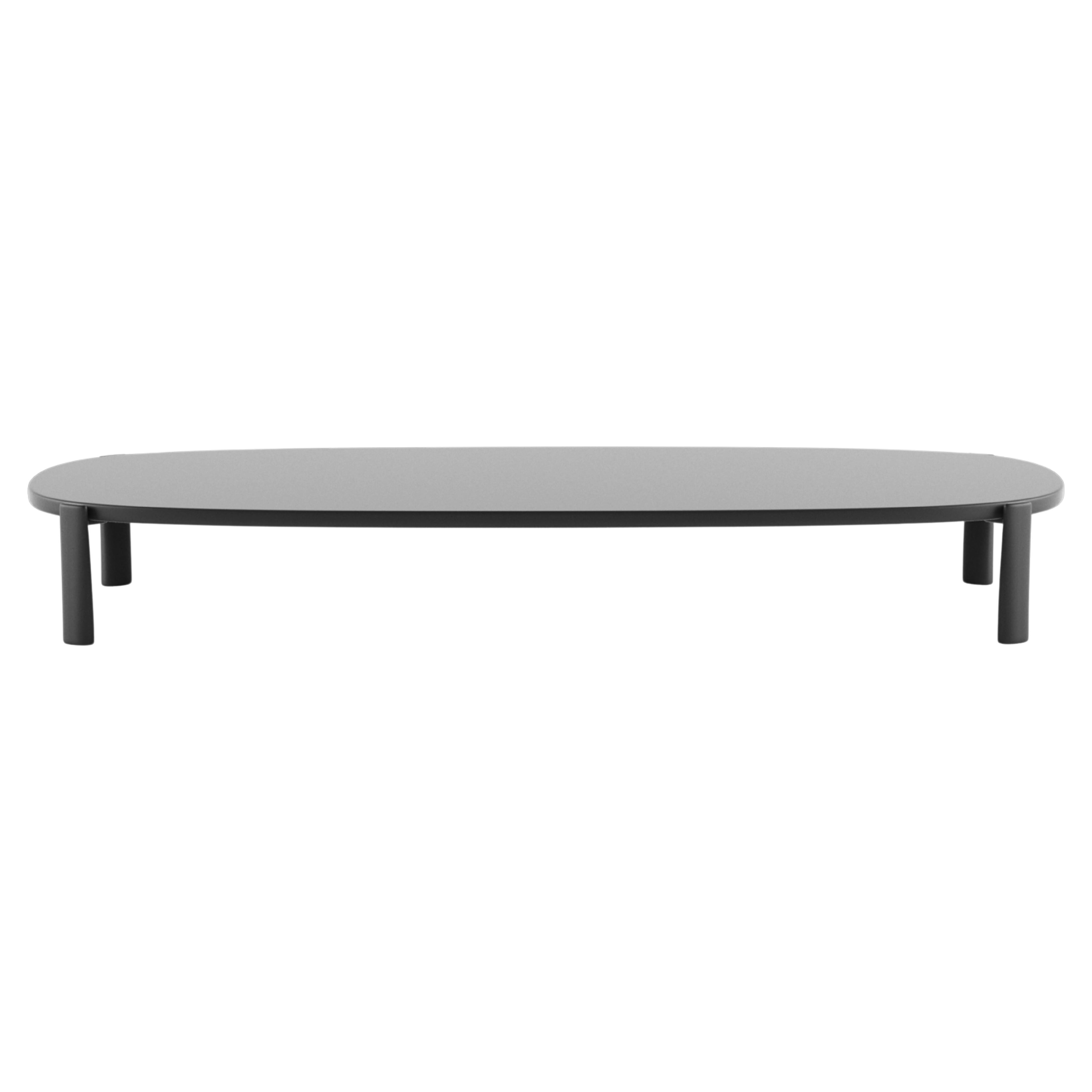 Alias T10_O Ten Outdoor Table 120x60 in Grey Ceramic Top with Lacquered Frame For Sale