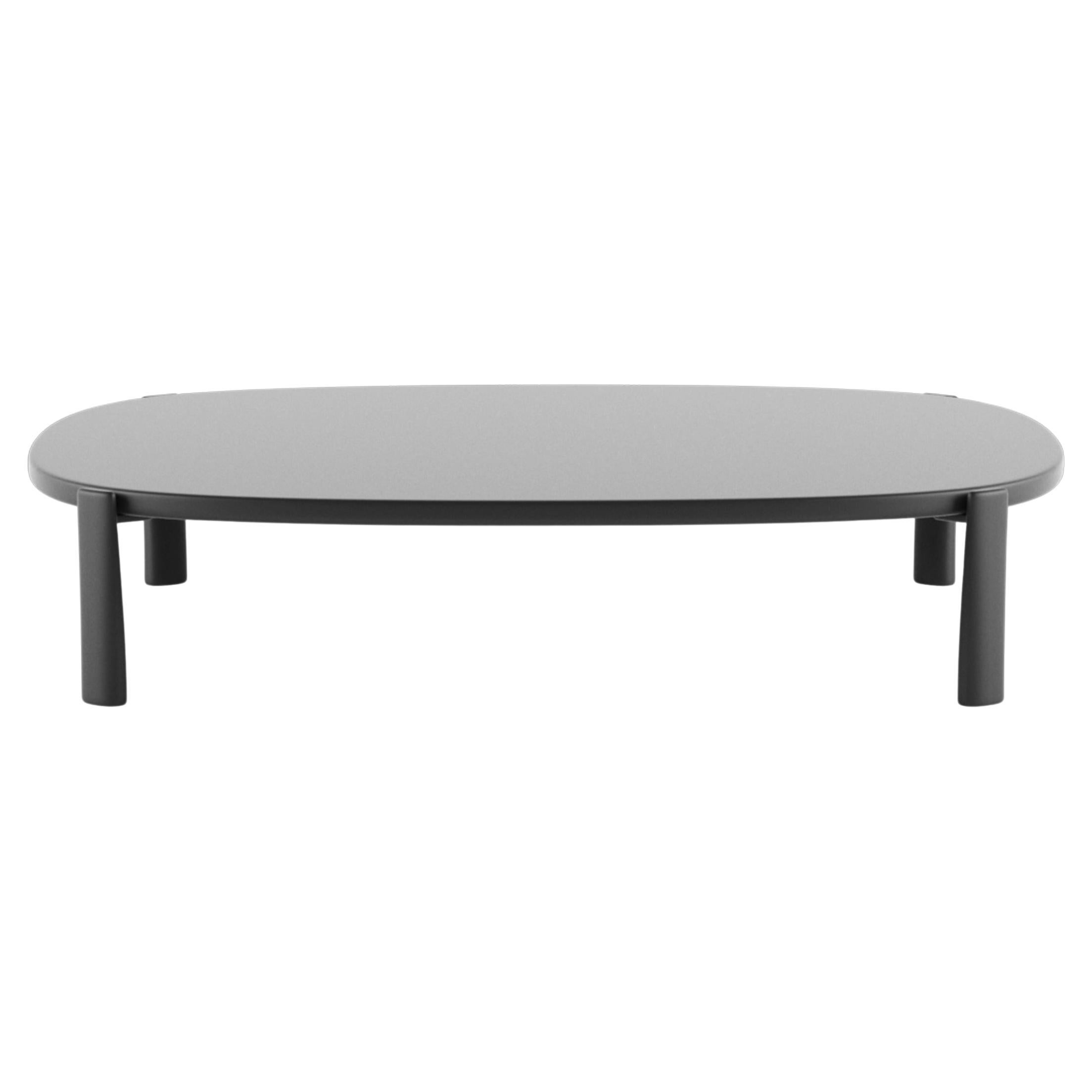 Alias T11_O Ten Outdoor Table 80x80 in Grey Glazed Ceramic Top w Lacquered Frame For Sale