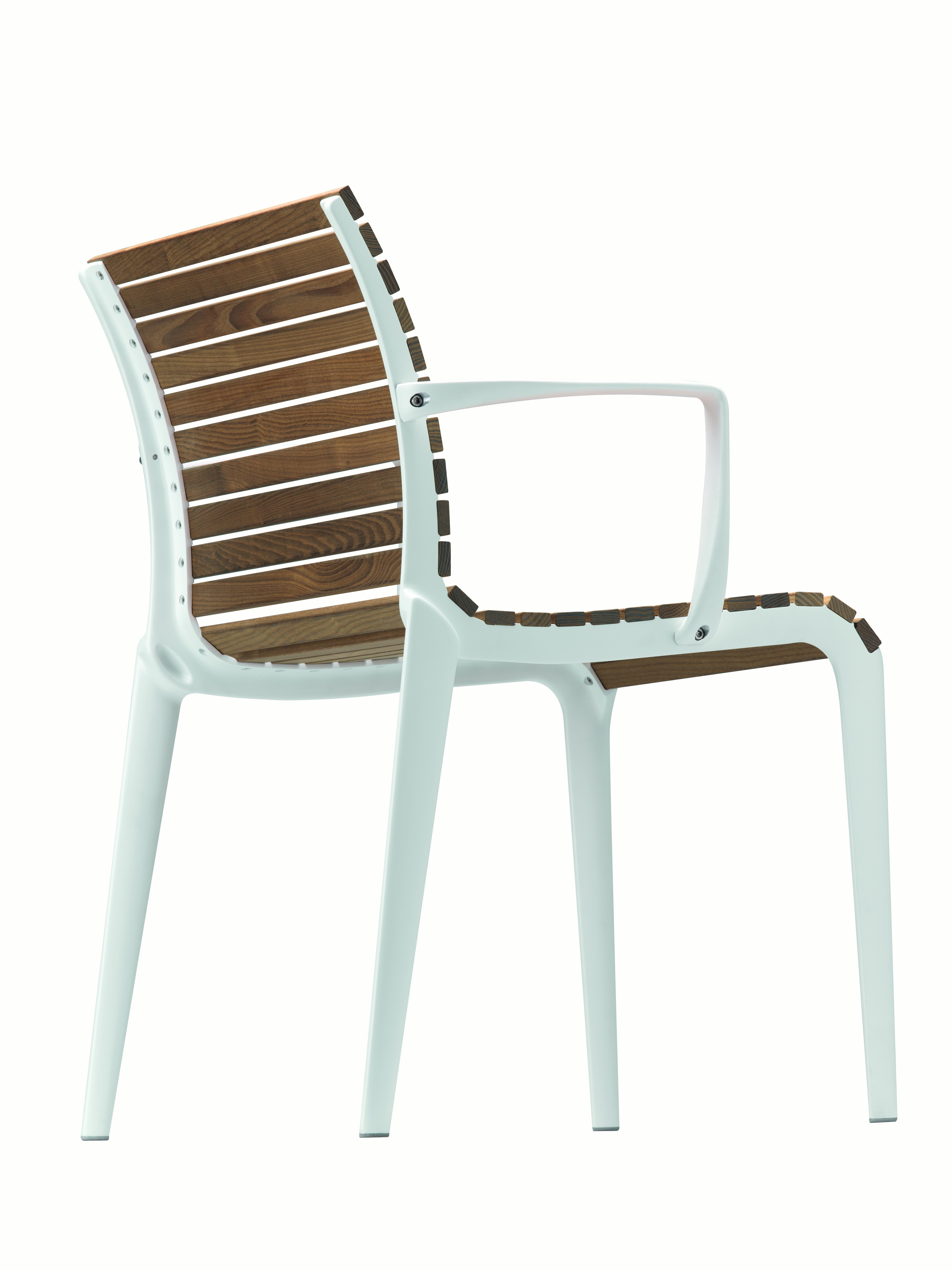 Italian Alias Tech Wood Armchair in Ash and Lacquered Aluminium Frame by Alberto Meda For Sale