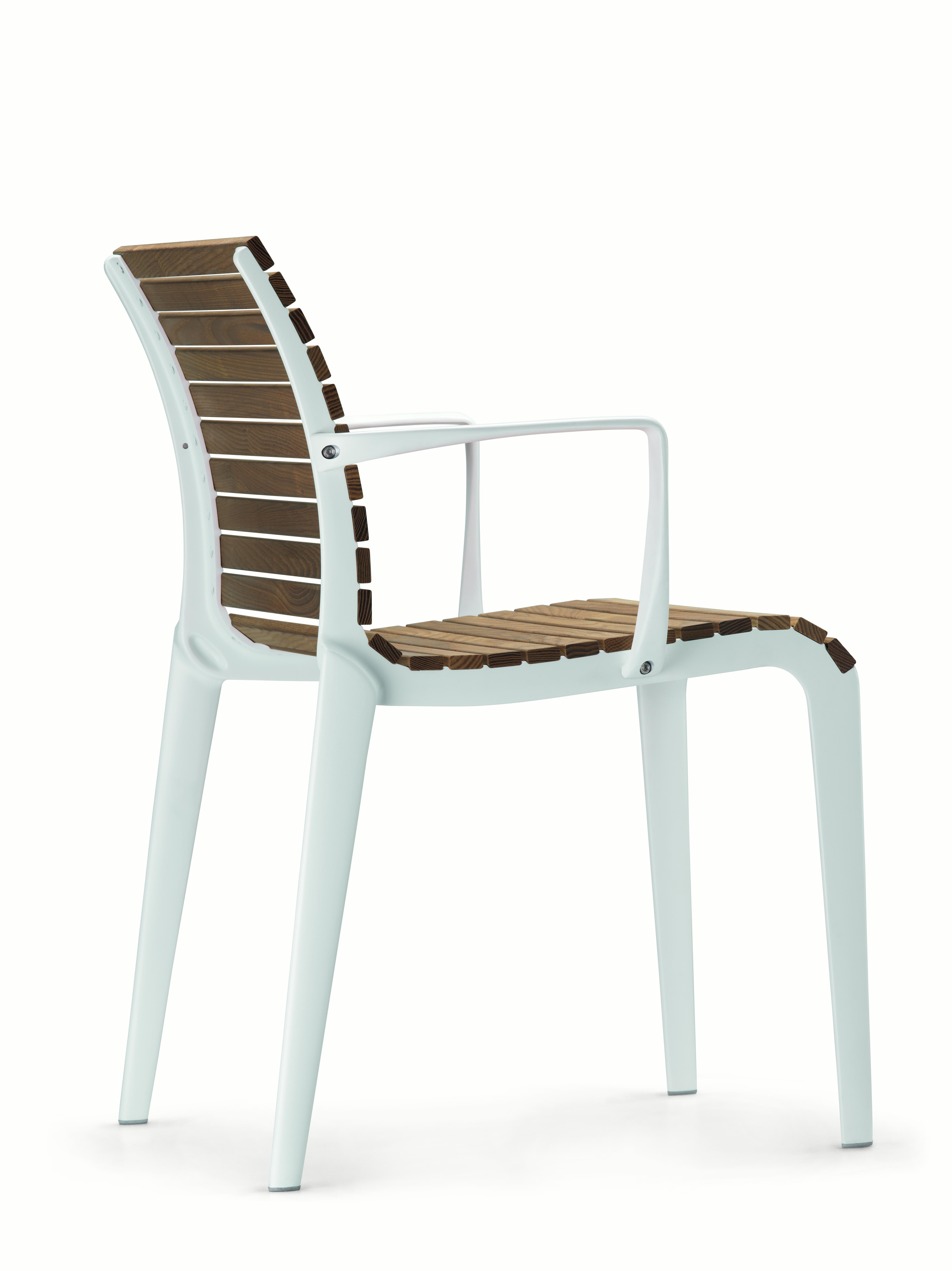 Alias Tech Wood Armchair in Ash and Lacquered Aluminium Frame by Alberto Meda In New Condition For Sale In Brooklyn, NY