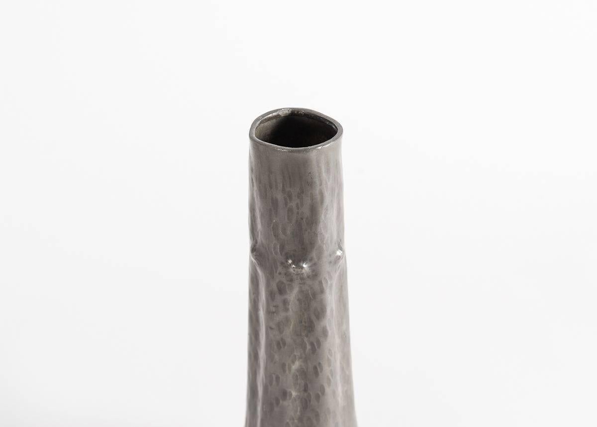 French Alice & Eugene Chanal, Art Deco Metal Vase, Metal, France, circa 1915 For Sale