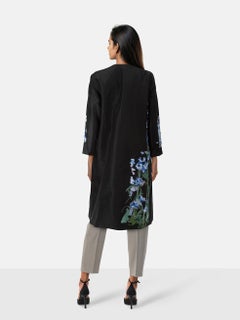 Alice Archer Embroidered Silk Constantina Coat Size XL