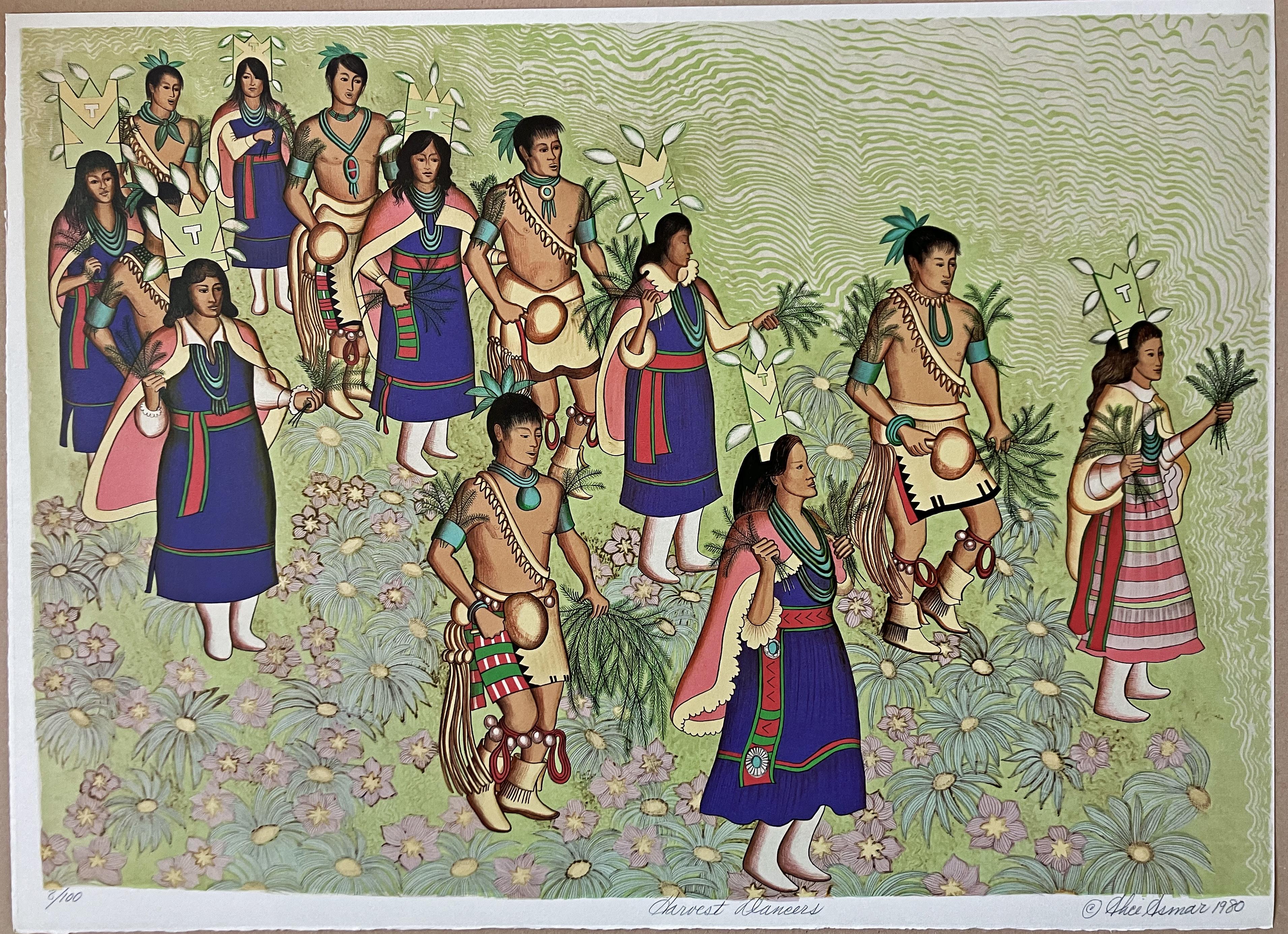 Alice Asmar Figurative Print – Ernte-Tänzer