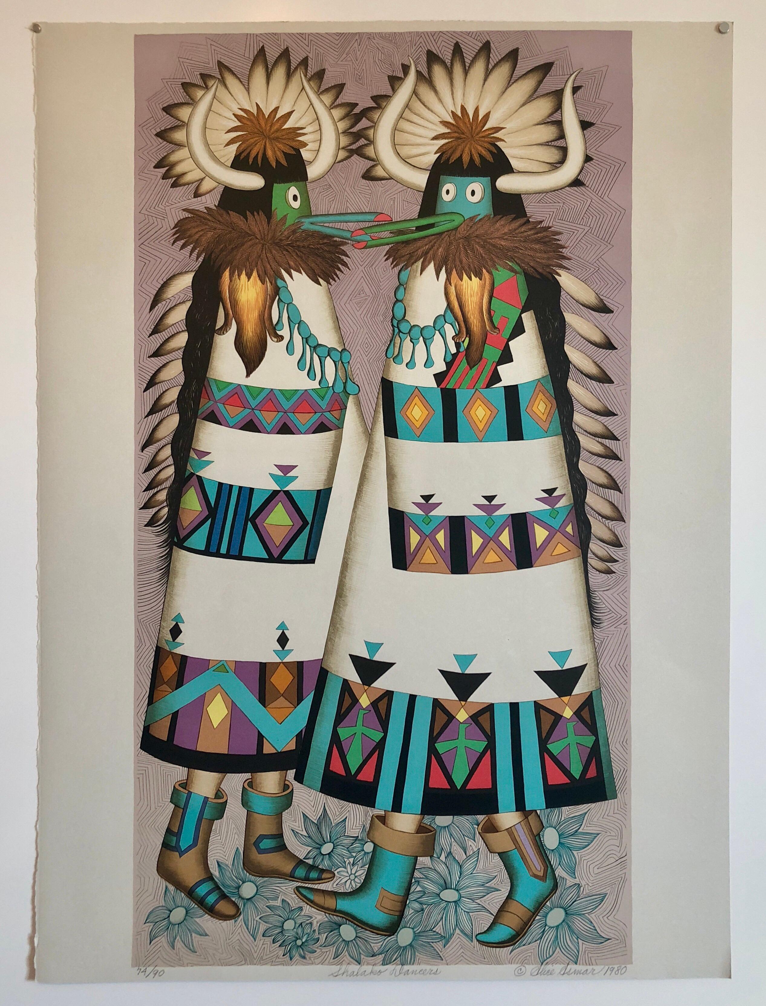 Shalako Tänzerin, kalifornische Künstlerin, Indigene Kunst (Nord-/Südamerika), Shalako im Angebot 2