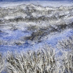 Winter Shore - original modern abstract natural landscape artwork vista organic