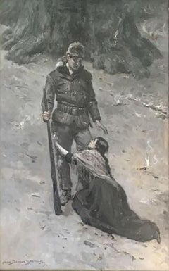 “She caught him by the knees” Illustration for In the Carquinez Woods