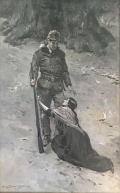 Une femme et un chasseur