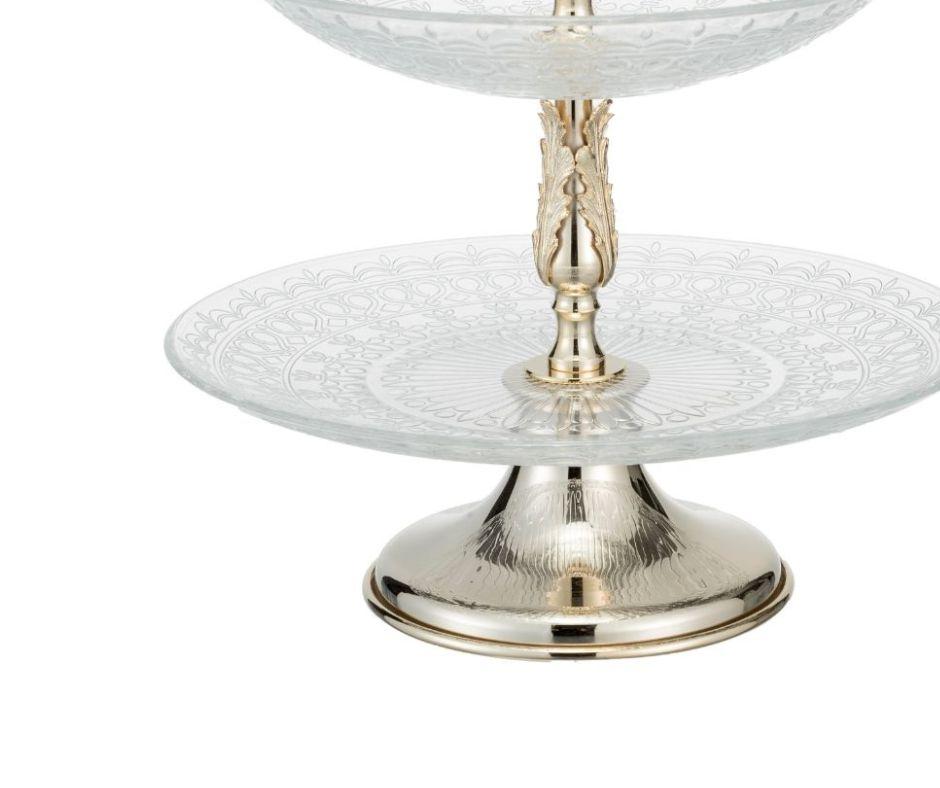 Alice brass three-way cake stand In New Condition For Sale In Firenze, FI