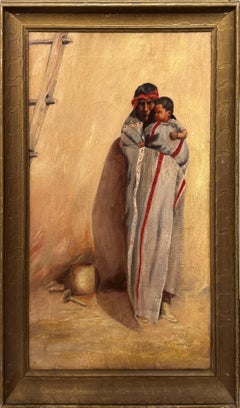 "A Tesuque Indian and Baby, New Mexico" Alice Coutts, Native American Southwest
