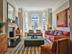 Alice Crawley Bamboo Forrest Wool Rug in Blue by Layered, Hand-Woven