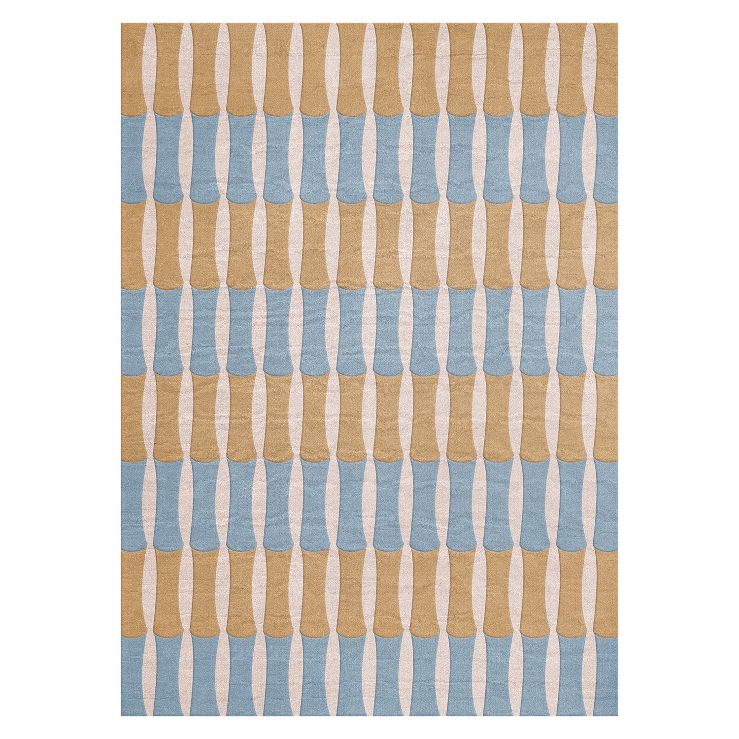 Alice Crawley Bambus Forrest Wollteppich Blau