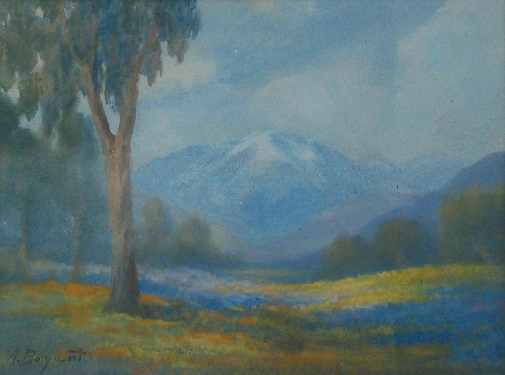 Américain ALICE D. BRYANT - Peinture à l'aquarelle impressionniste californienne - vers 1920 en vente