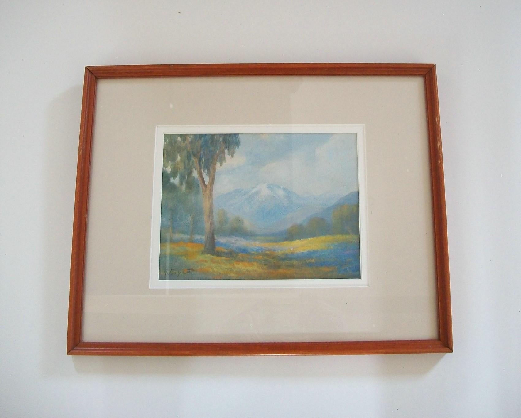 ALICE D. BRYANT - Peinture à l'aquarelle impressionniste californienne - vers 1920 Bon état - En vente à Chatham, ON