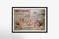 Alice Dick Dumas' Originalplakat von 1918 - Sauvez Votre Bébé ! La Mort Le Guette