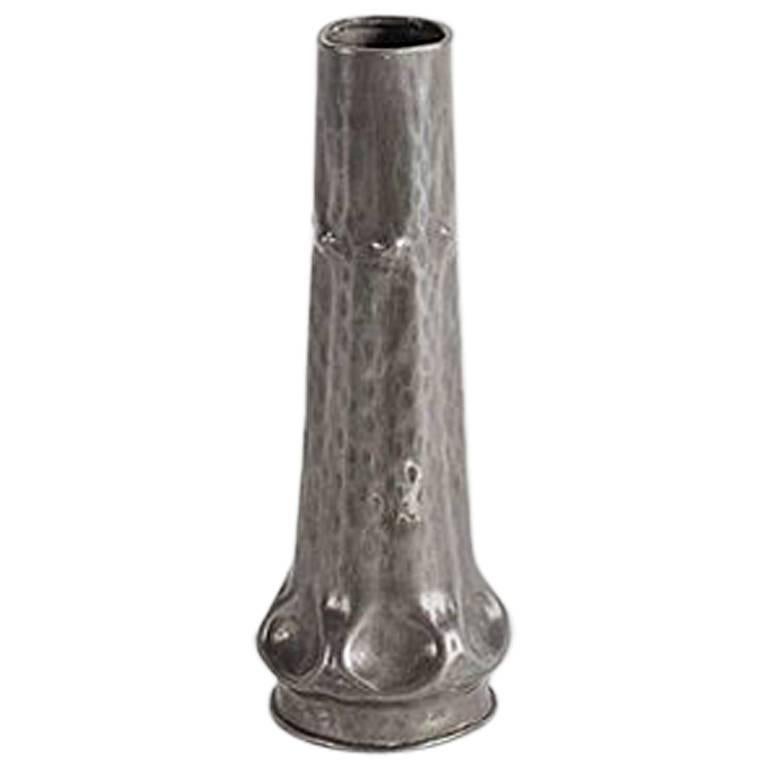 Alice & Eugene Chanal, Art Deco Metal Vase, Metal, France, circa 1915 In Good Condition For Sale In New York, NY