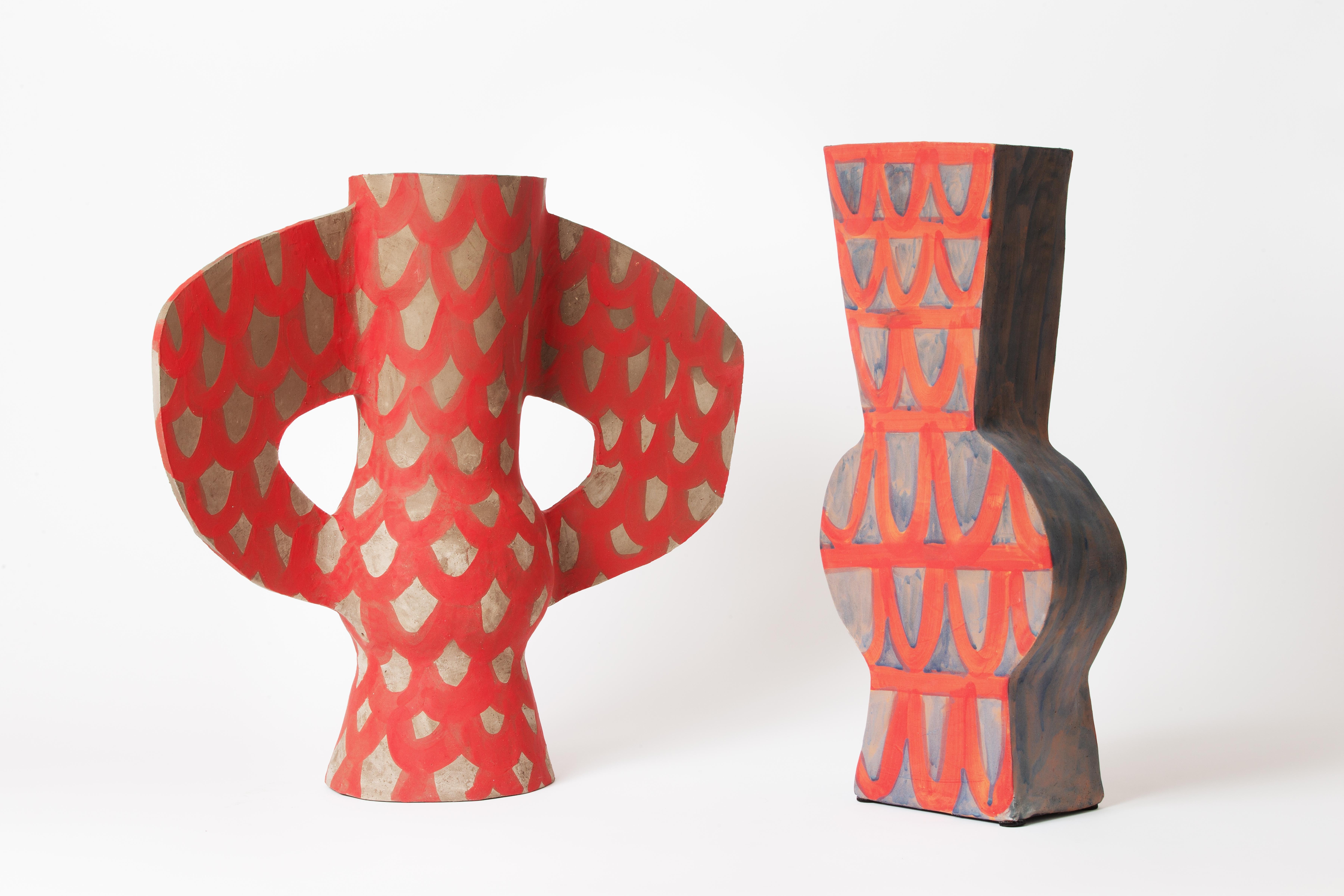Alice Gavalet, 21st Century, Paris, Red Vase, Ceramic 6