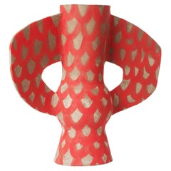 Alice Gavalet, 21st Century, Paris, Red Vase, Ceramic