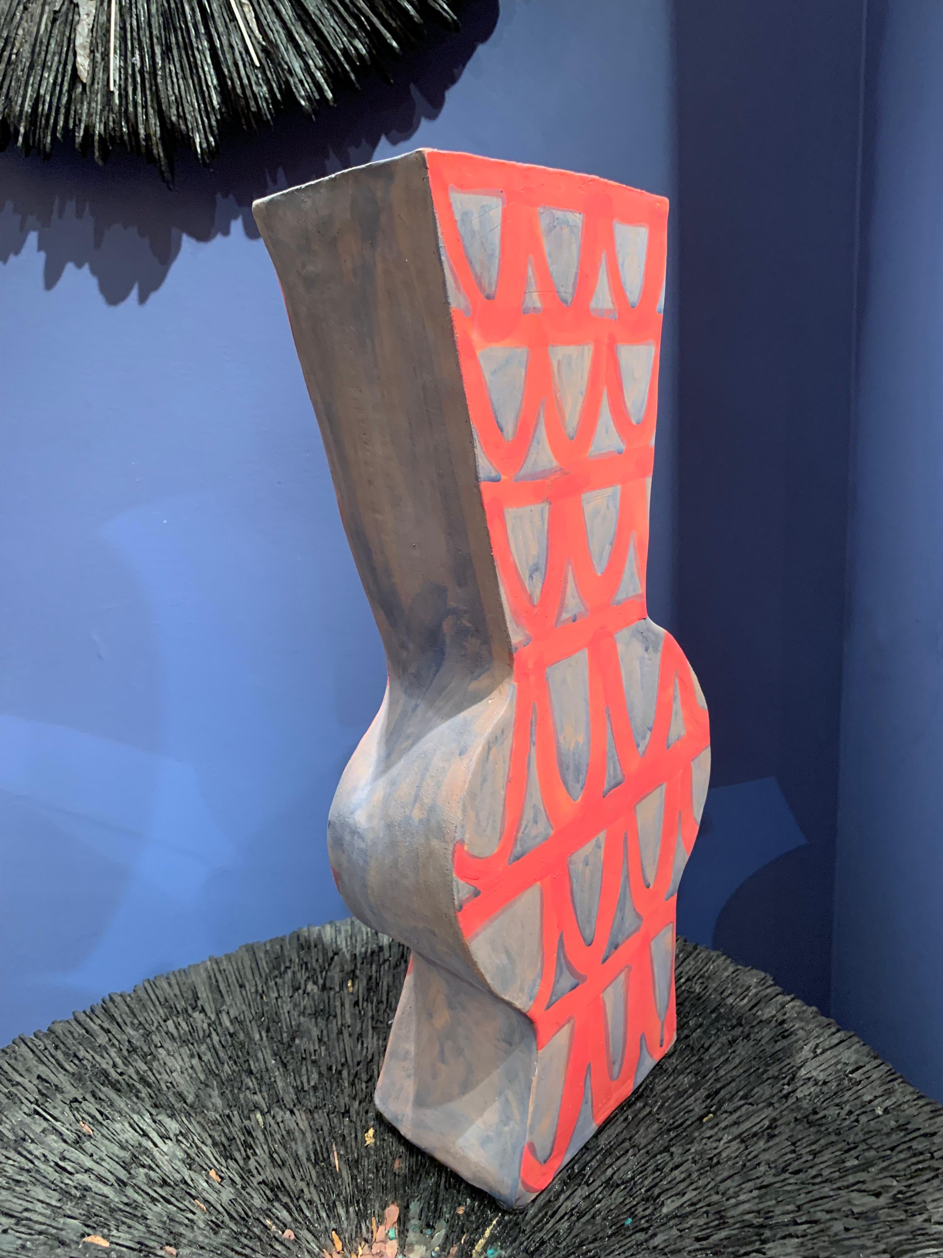 Alice Gavalet, RED PARIS Vase 2020, Ceramic, Unique Piece, Signed 1