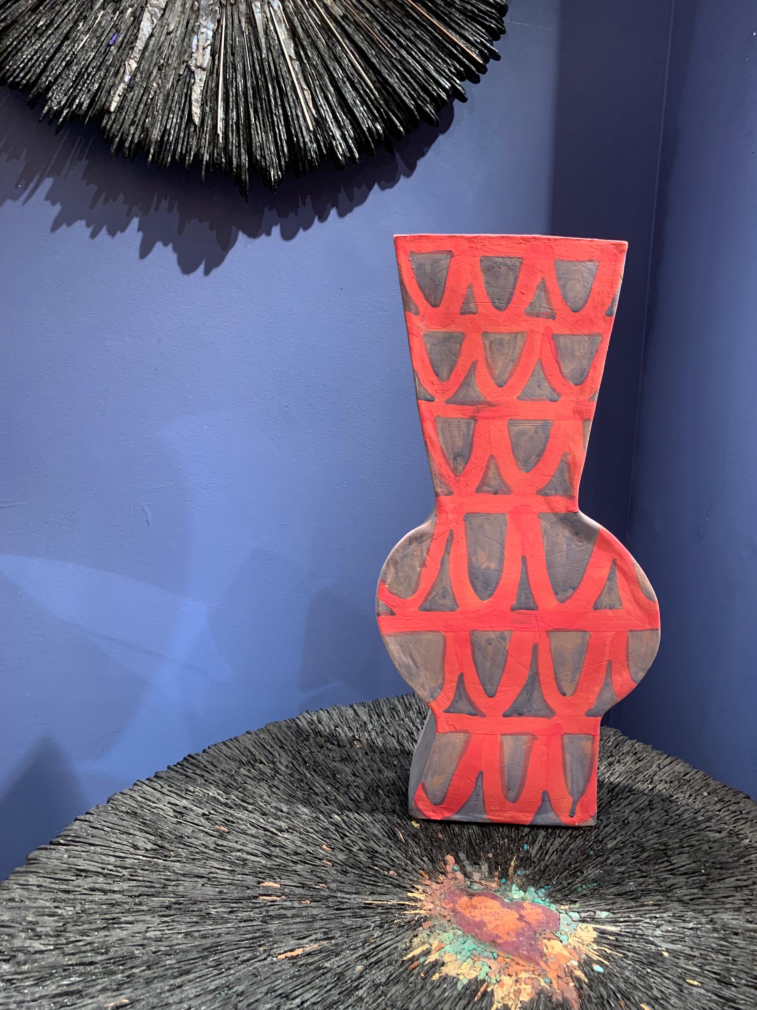 Alice Gavalet, RED PARIS Vase 2020, Ceramic, Unique Piece, Signed 3