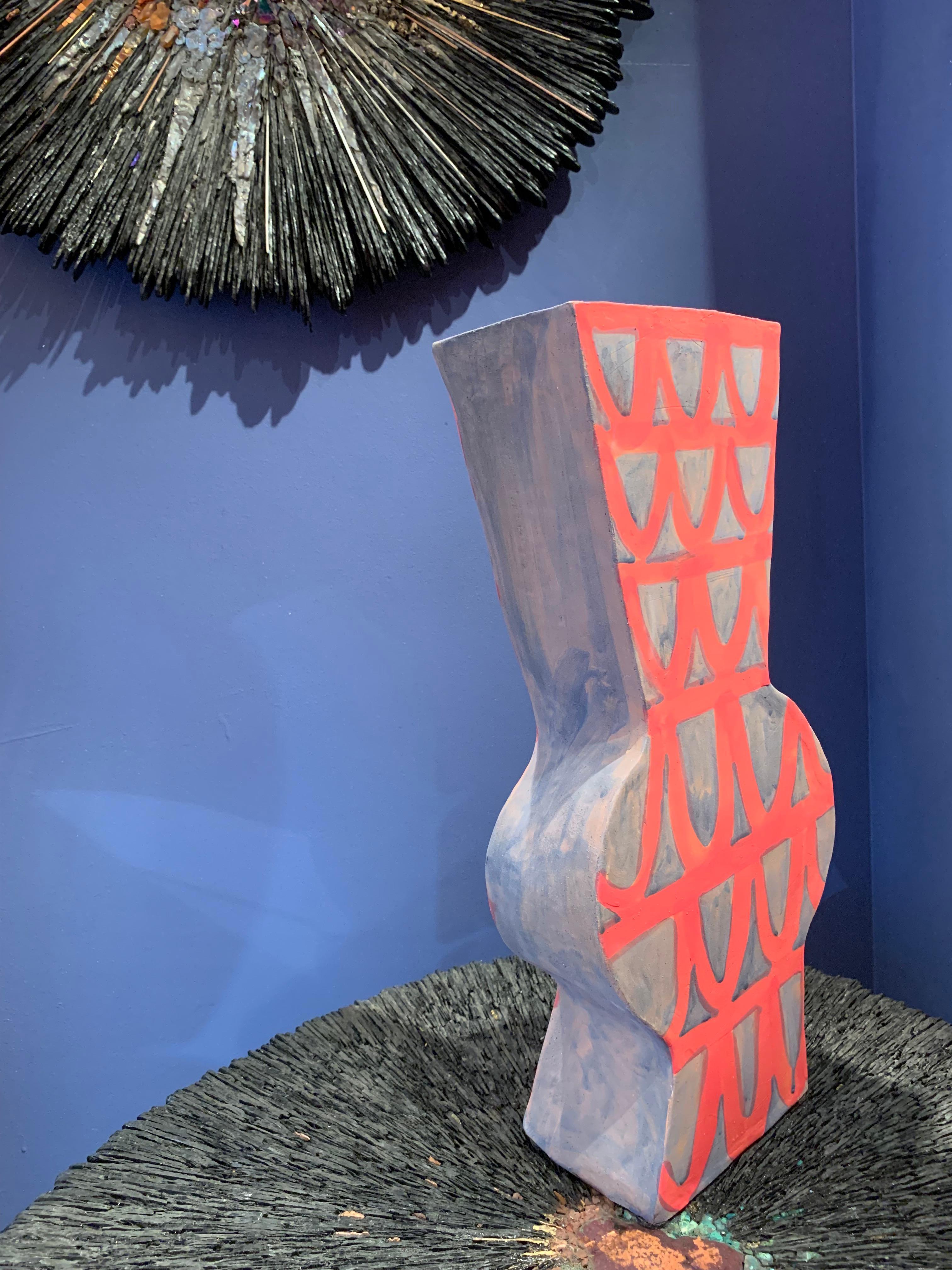 Alice Gavalet, RED PARIS Vase 2020, Ceramic, Unique Piece, Signed 4