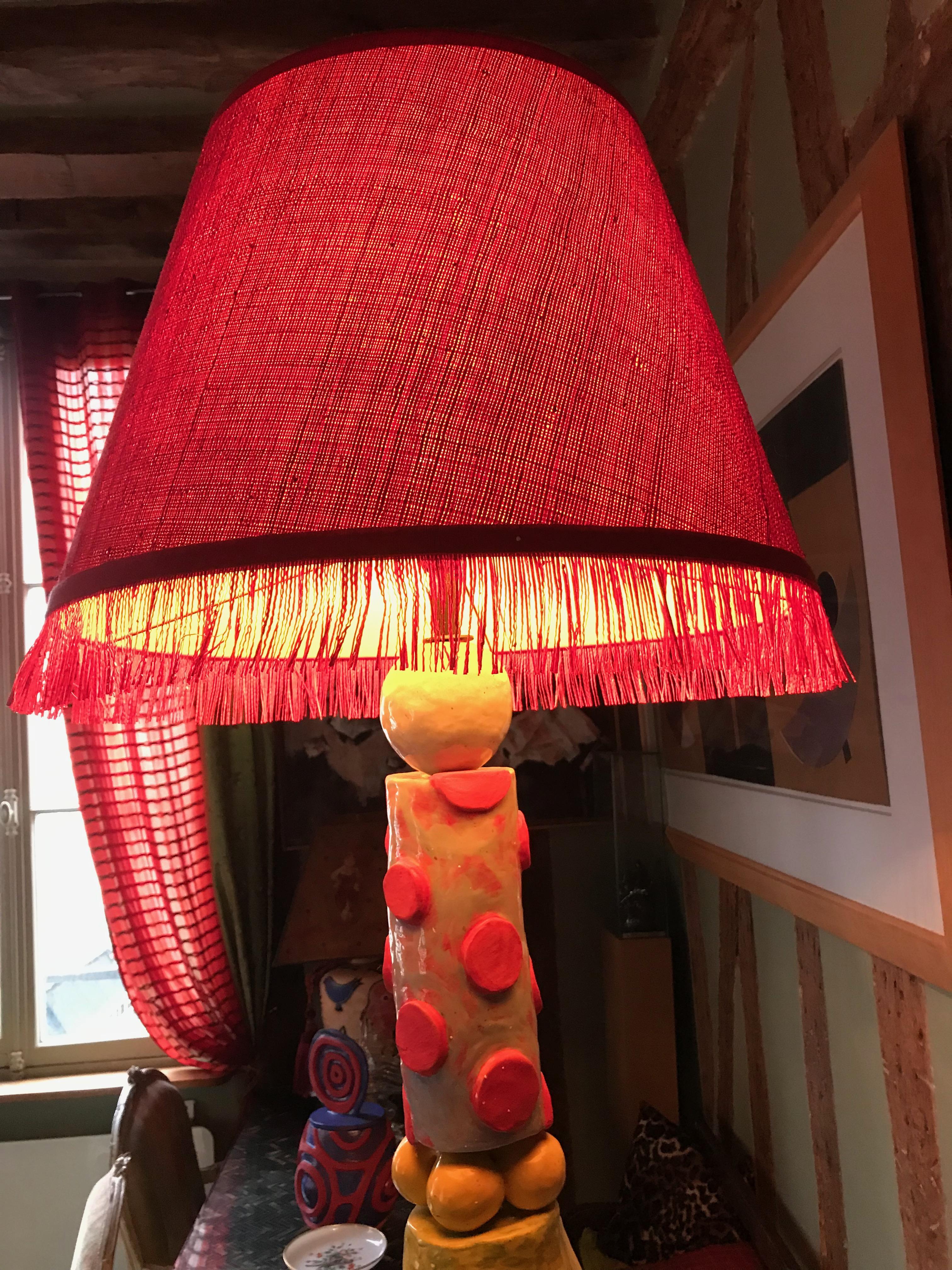 Ceramic Alice Gavalet Unique Large Table Lamp, Milonga, 2015