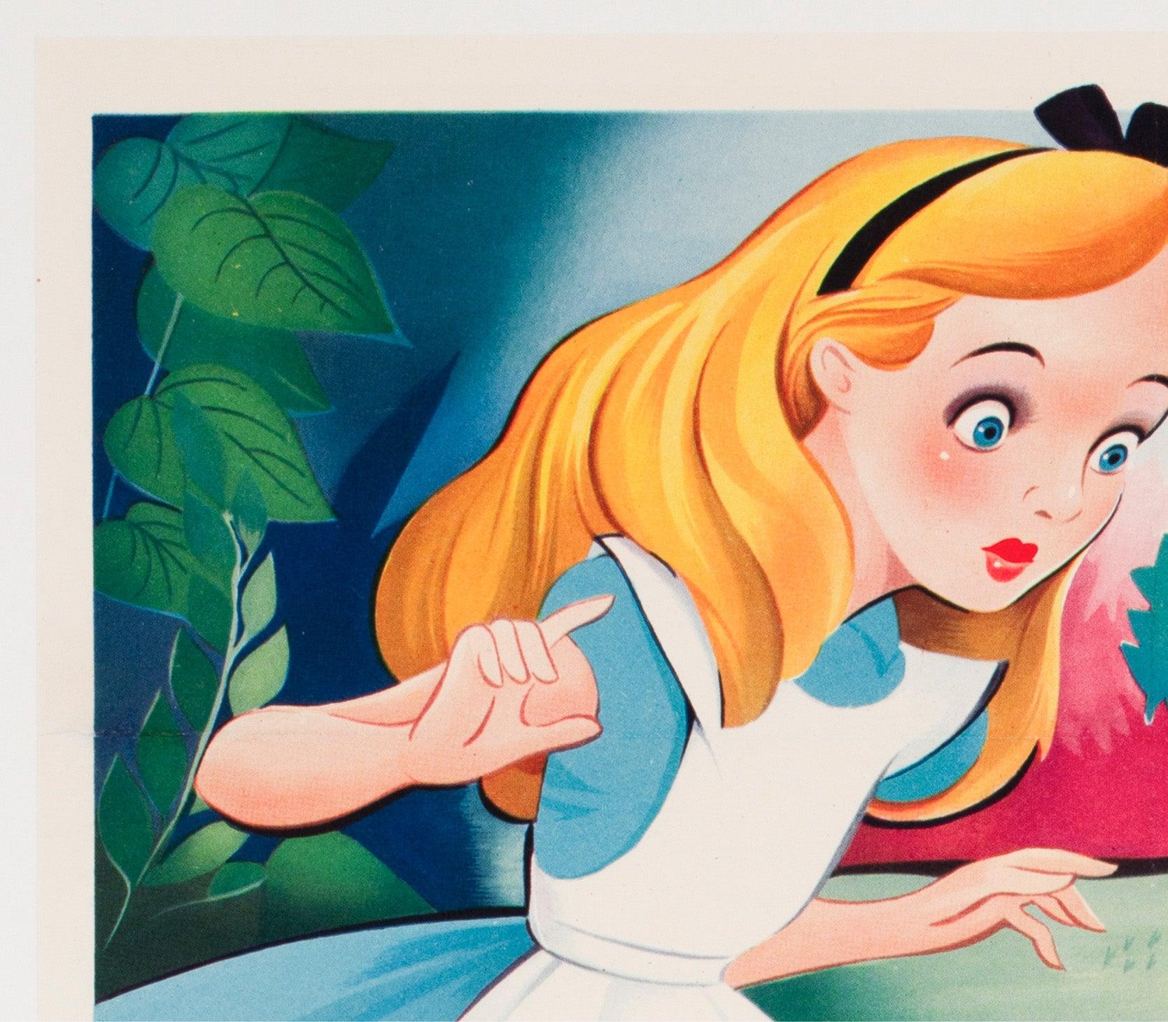 Alice im Wunderland 1951 Belgisches Filmplakat im Zustand „Hervorragend“ im Angebot in Bath, Somerset