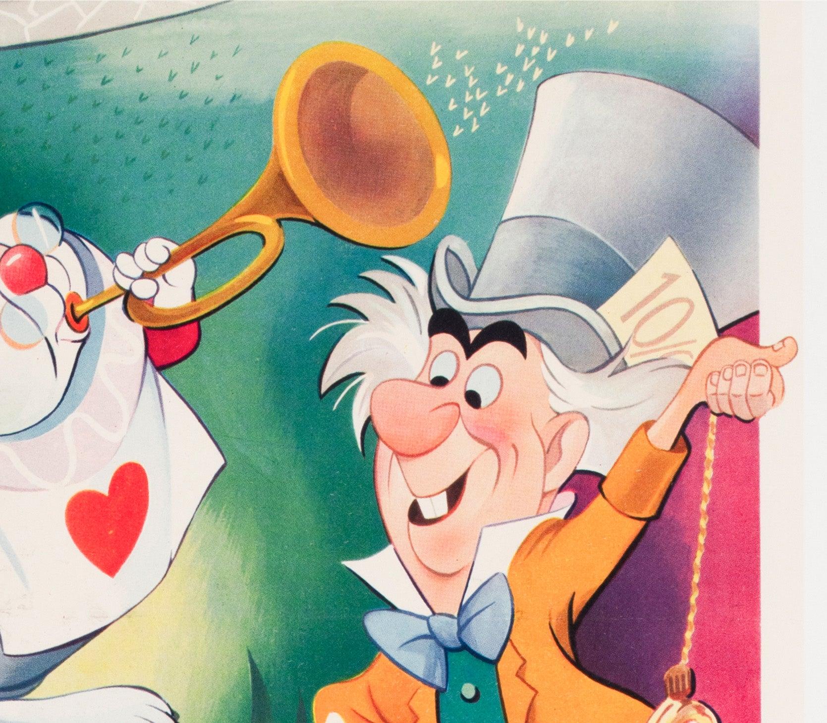 Alice im Wunderland 1951 Belgisches Filmplakat im Angebot 1