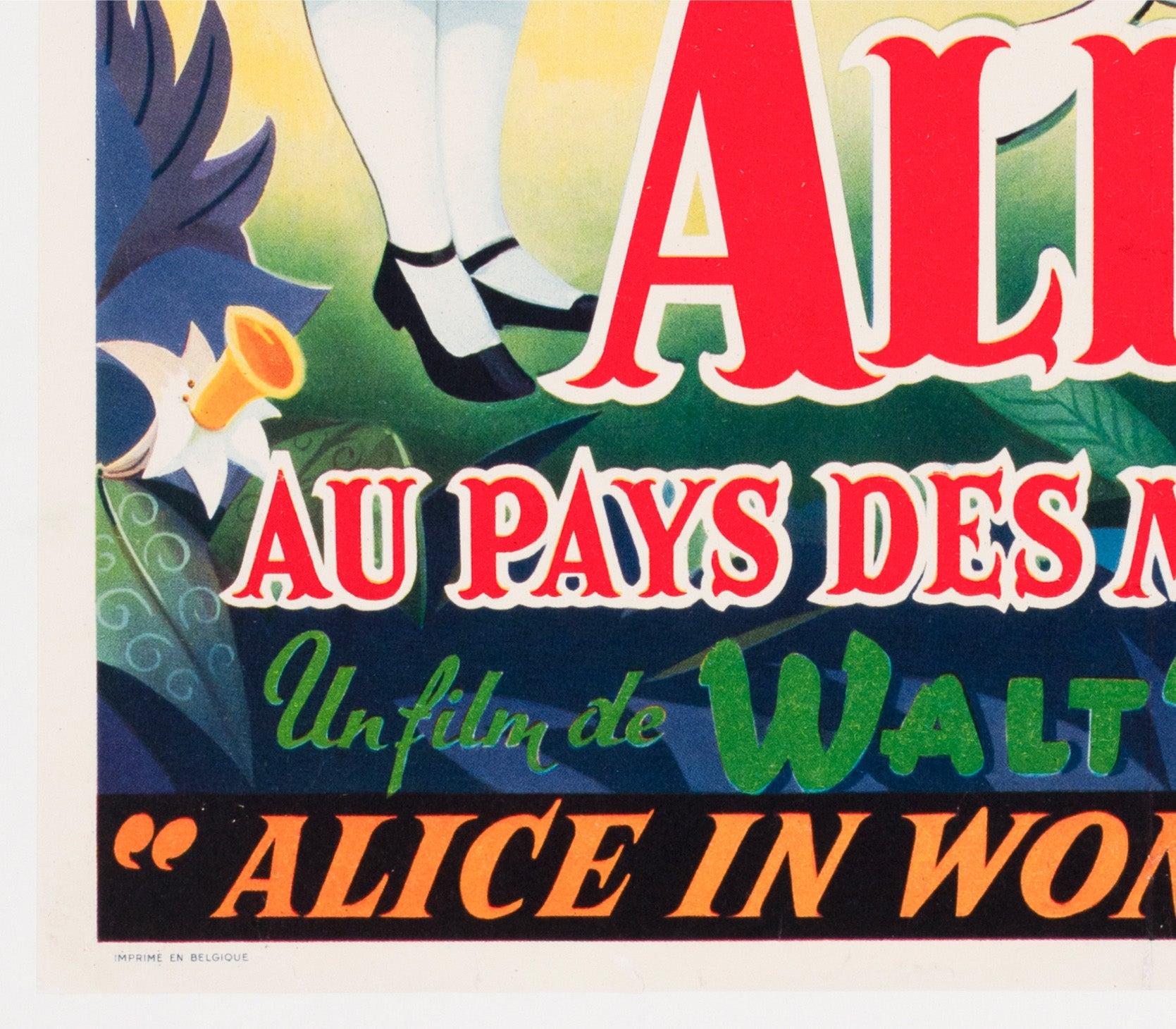 Alice im Wunderland 1951 Belgisches Filmplakat im Angebot 2