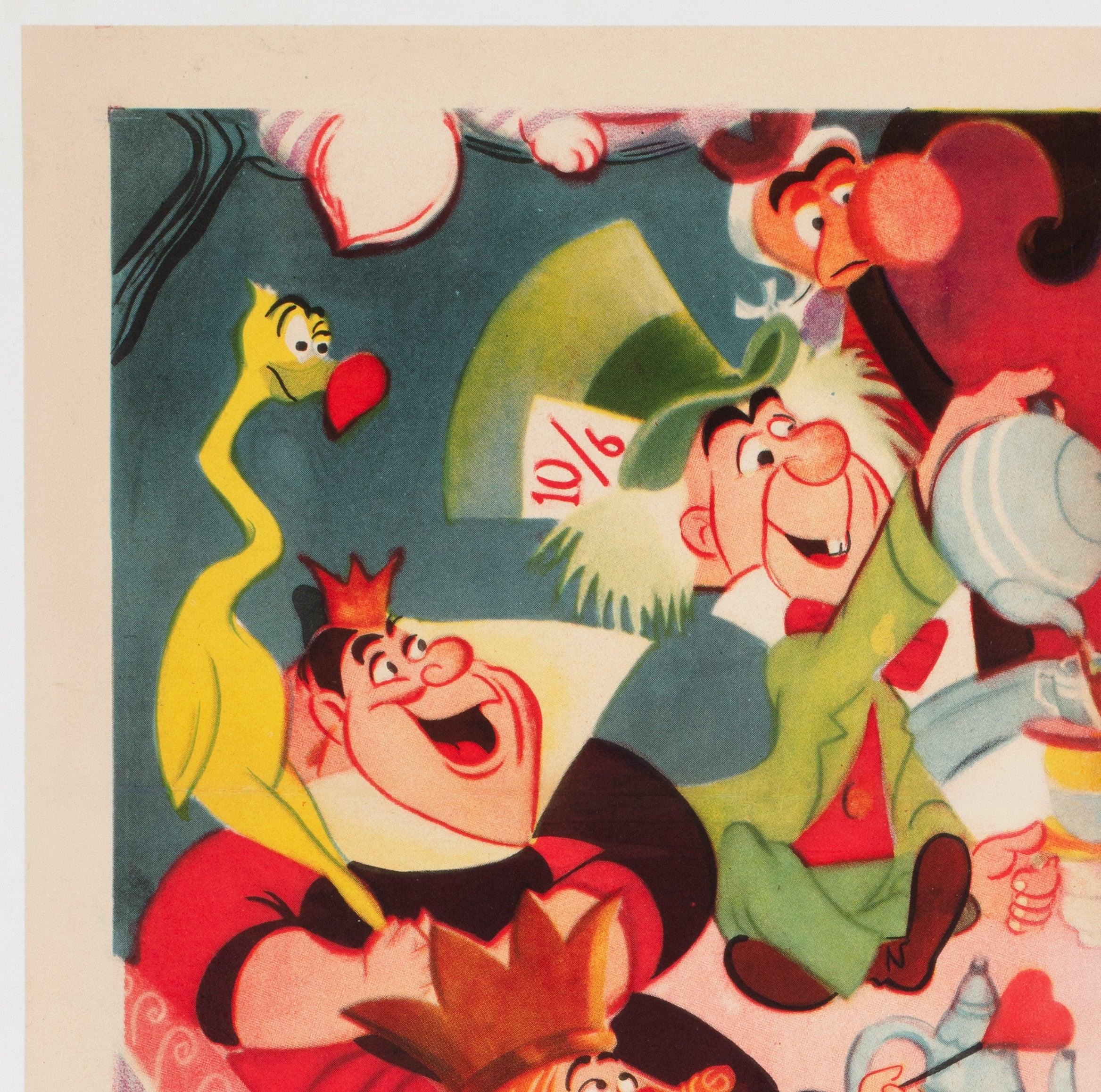 Alice im Wunderland 1951 US 1 Blatt Filmplakat, Disney (amerikanisch) im Angebot
