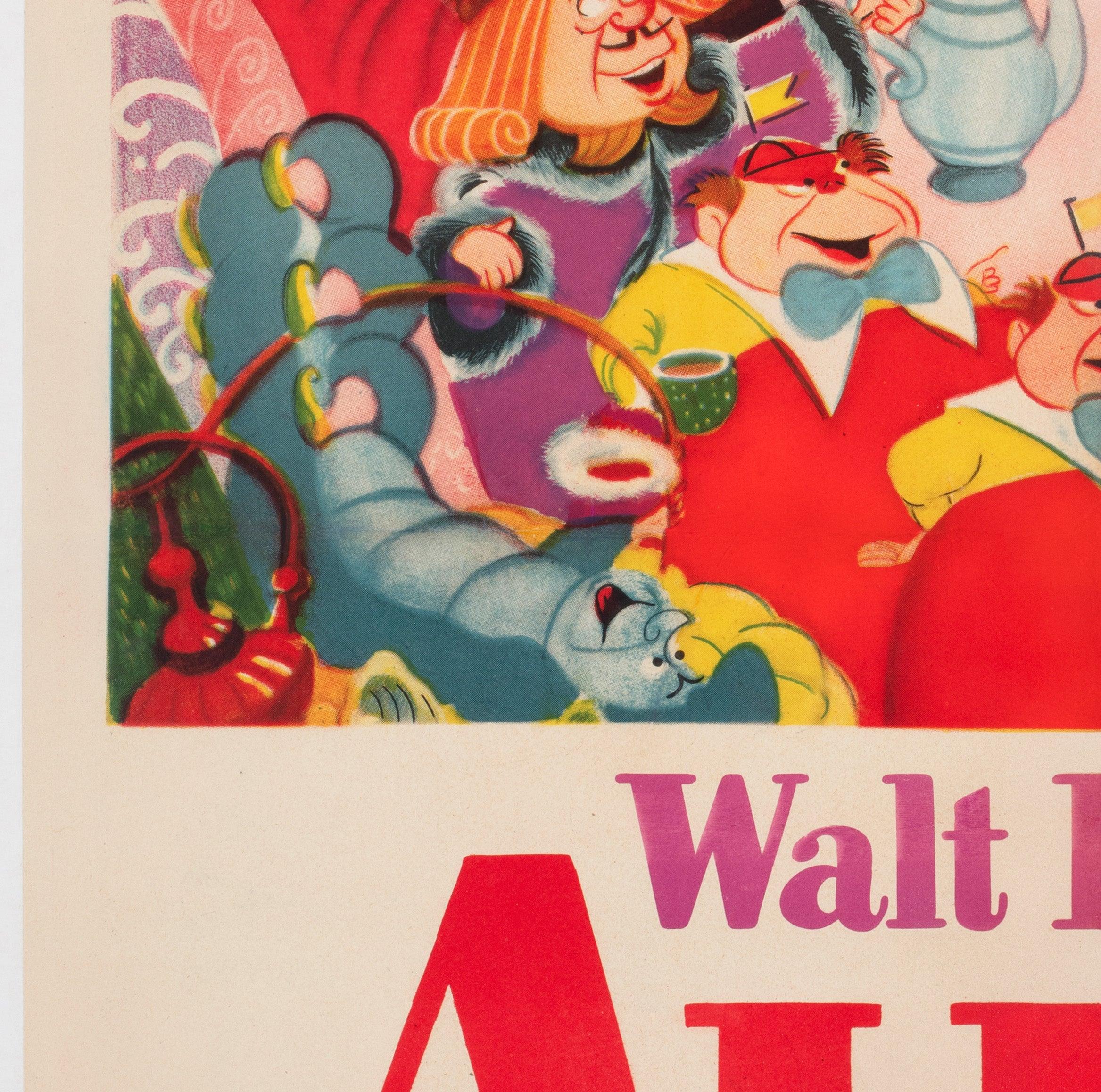 Alice im Wunderland 1951 US 1 Blatt Filmplakat, Disney (20. Jahrhundert) im Angebot